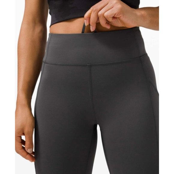 Lululemon Invigorate High-Rise Crop 17" Graphite Grey Size 6 - Picture 4 of 11